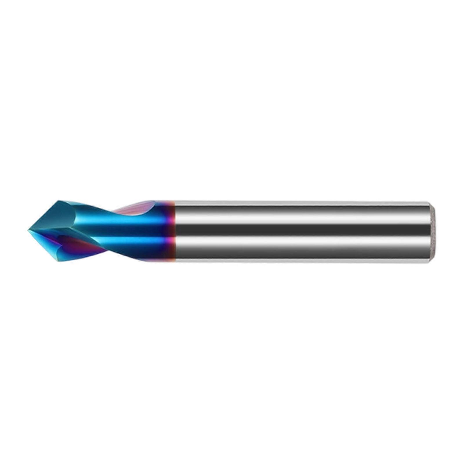 90 Degree 2 Edged High Efficiency Colorful Aluminium Milling Cutter Chamfering Drilling Hole Guide Tool Location Center Multicolor