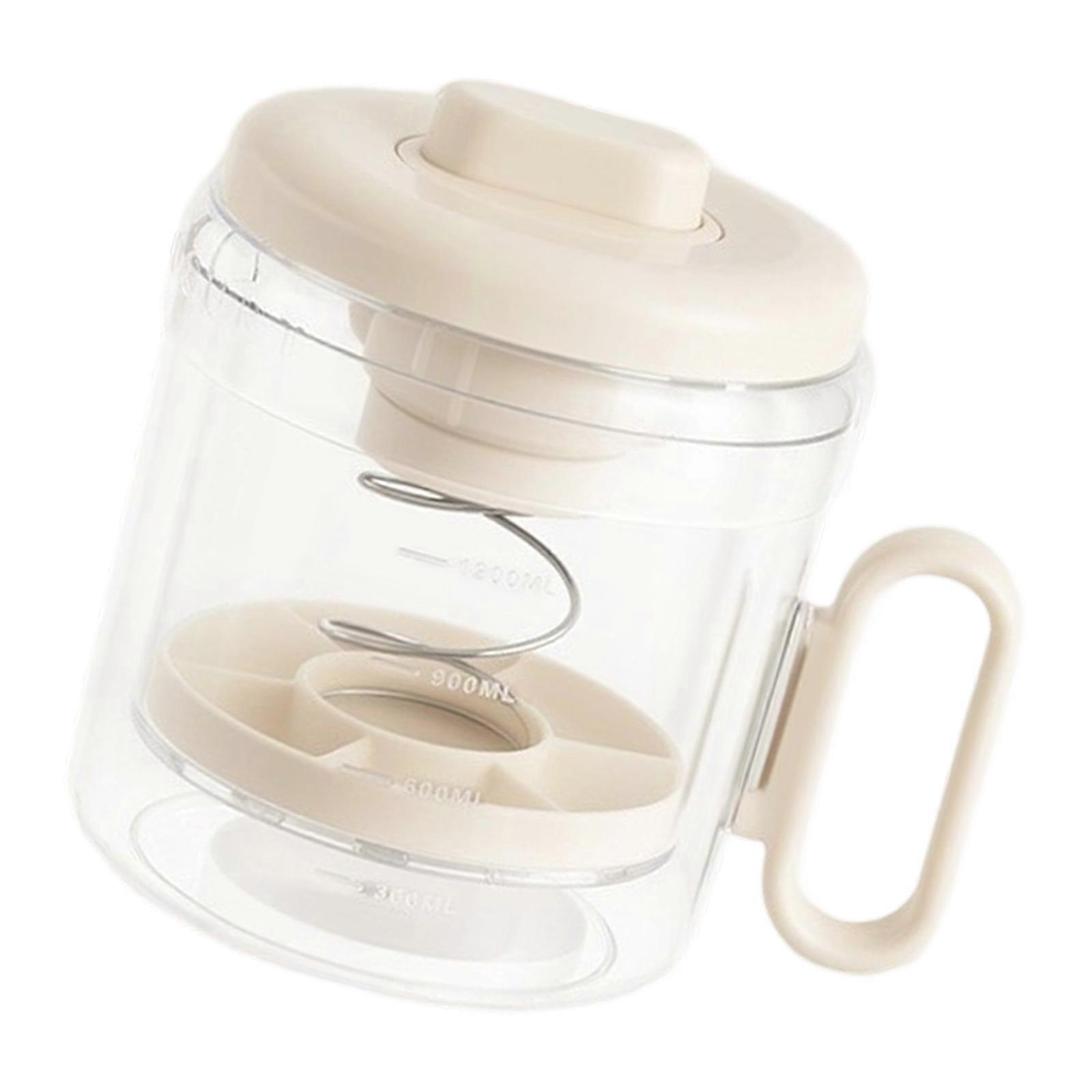 Reusable Yogurt Filter Strainer System With Handle For Quick Cream Cheese Preparation And Dishwasher Safe Design  White