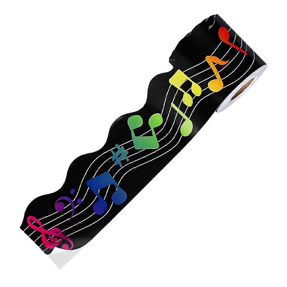 Musical Notes Bulletin Board Borders for Decoration Use 33ft Colorful Trimmer Stickers