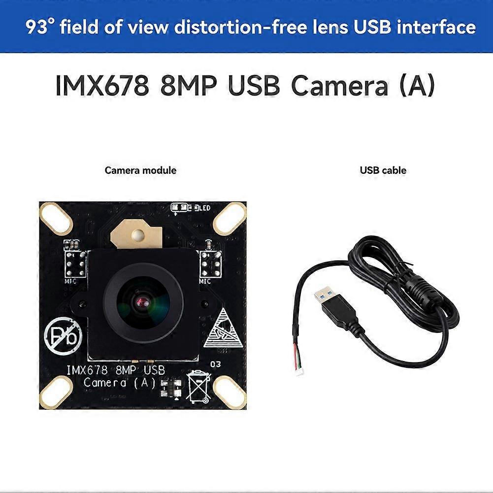8MP USB Camera Module IMX678 Photosensitive Chip M12 Camera Module Wide Dynamic Fixed Focus Plug and Play