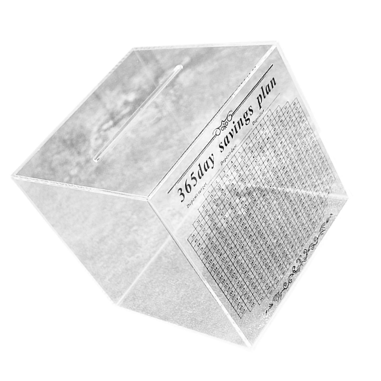 Financial Planning Coin Banks with Countdown Function for Encouraging Saving Discipline Clear Money Organizers Jar Multicolor