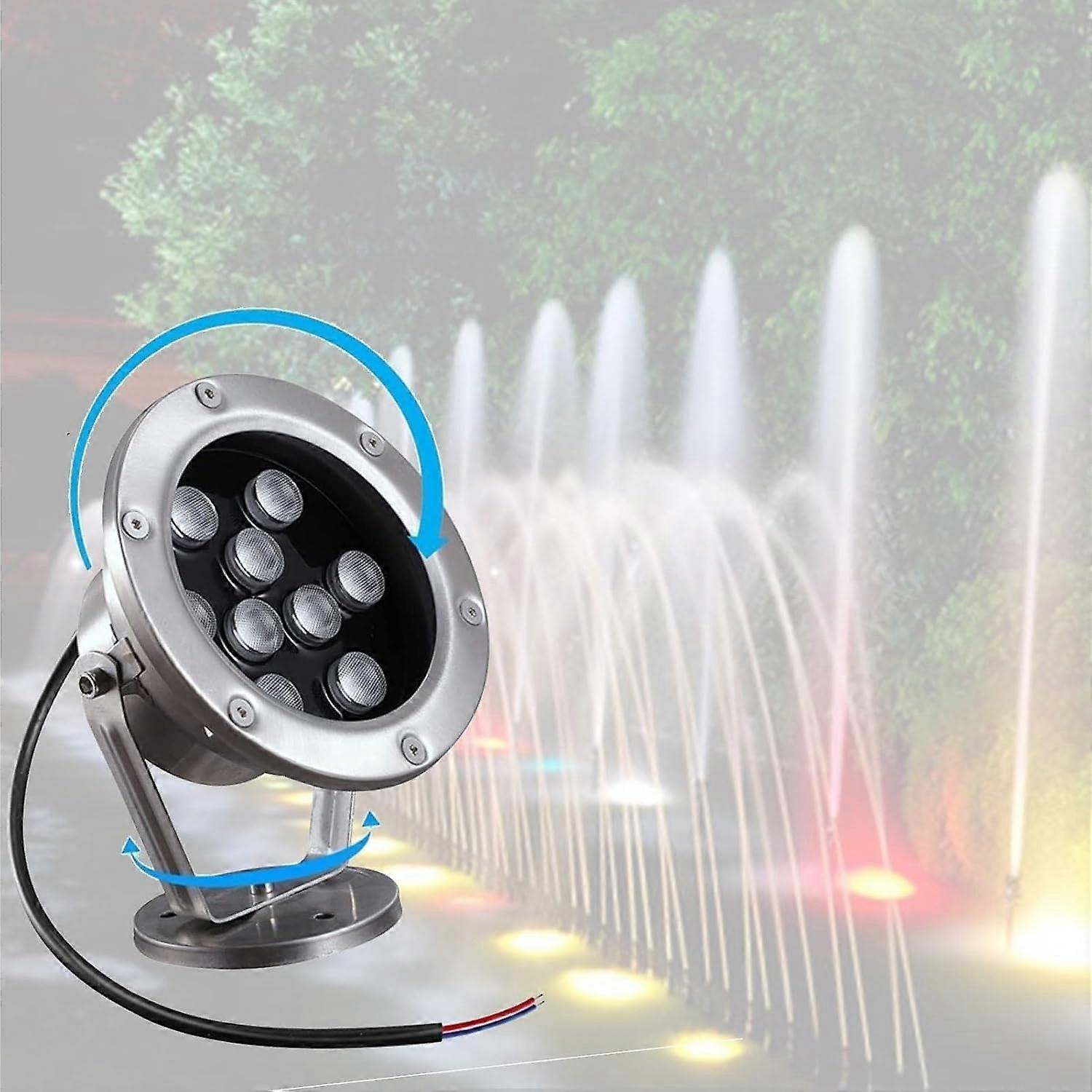 Underwater LED Pond and Garden Spotlight 9W 12V Green Light for Yard Pathway and Deck