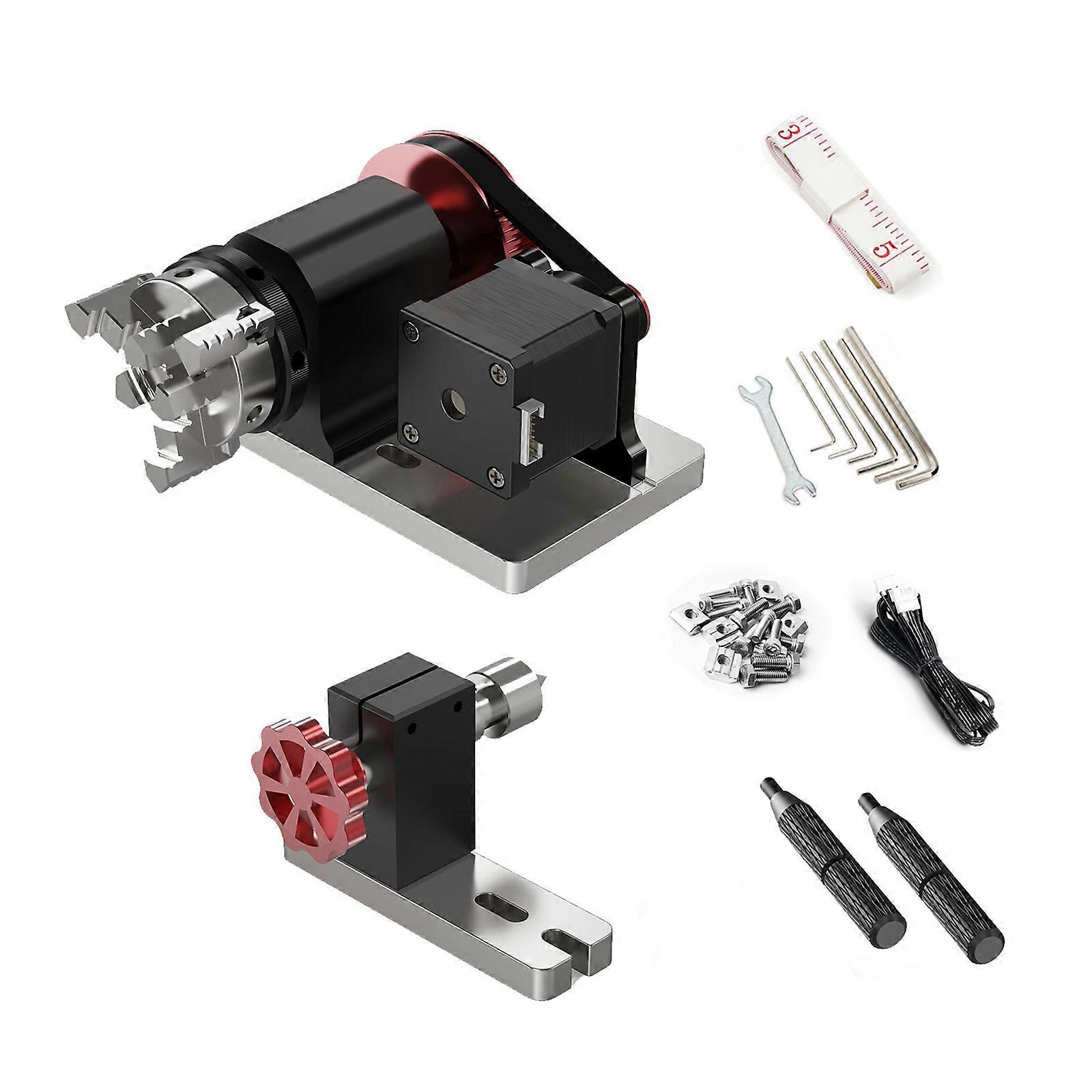 Engraving Machine Rotary Module Kit 360 Degree Rotating 4th Suitable for 3D Printing Cylindrical Objects Multicolor
