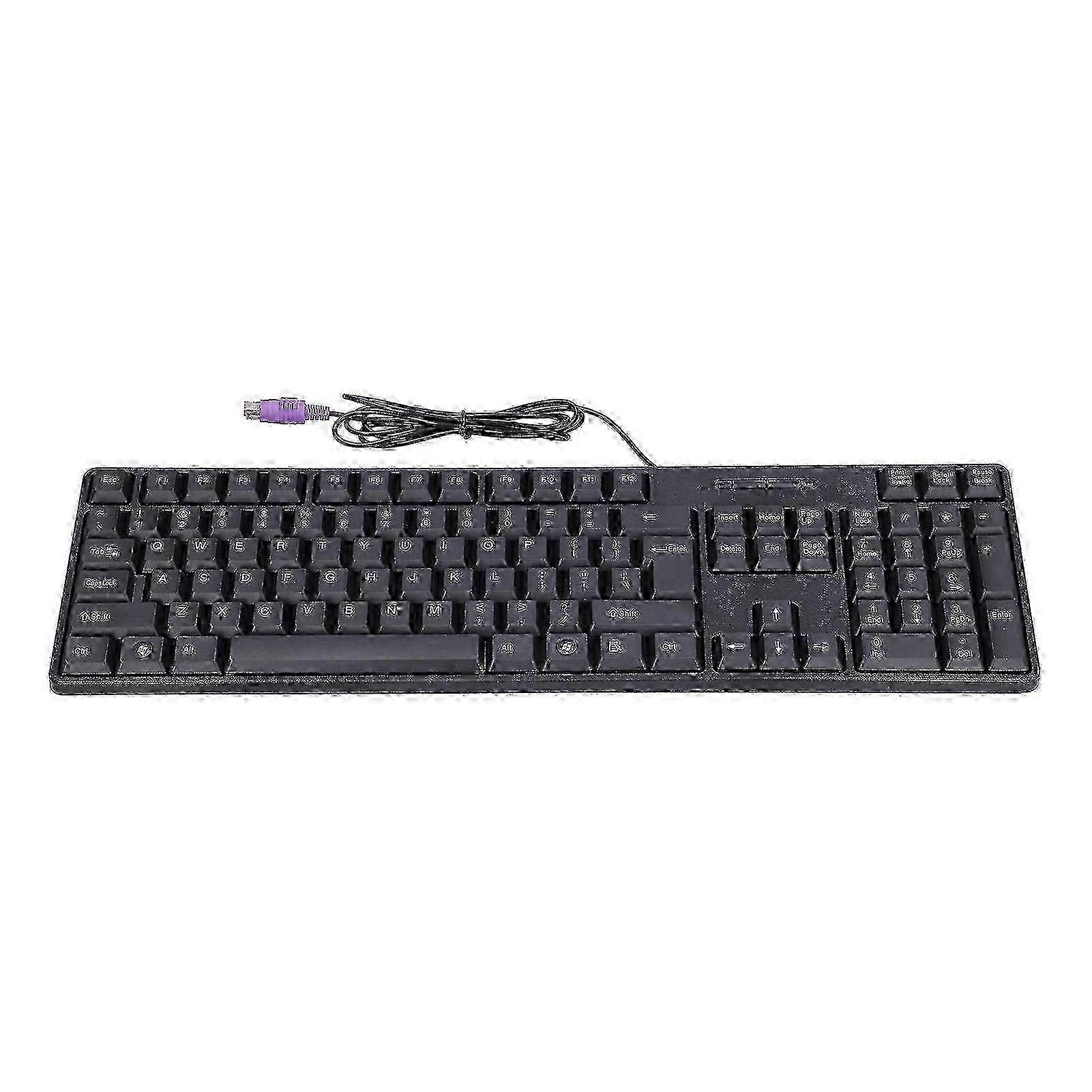 Wired Mini Keyboard 104 Keys PS2 for Desktop & Notebook Computer Office Accessories