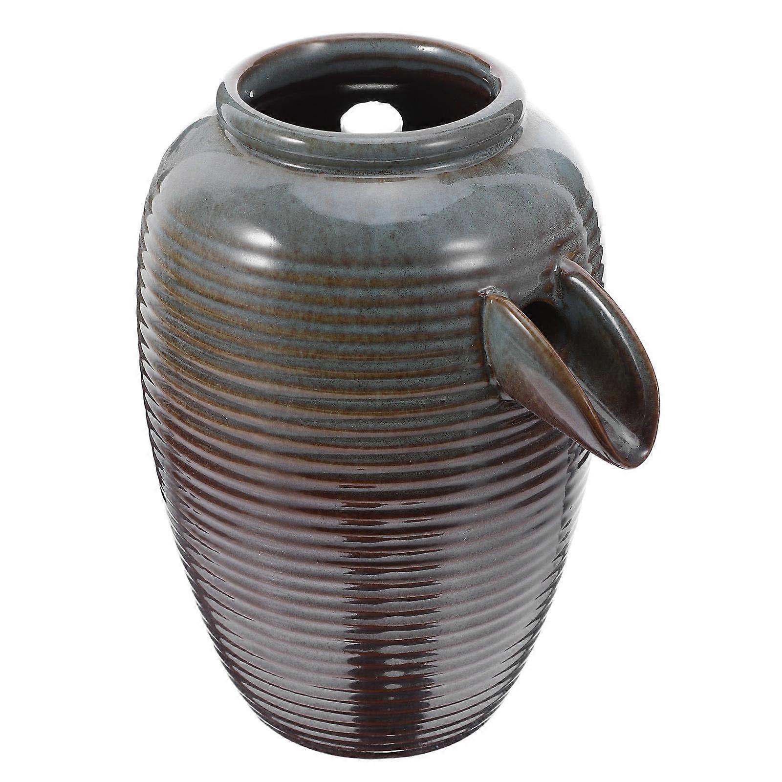 Traditional Ceramic Jar For Fountain Garden Landscape Accessory Efficient Circulation System 1Set