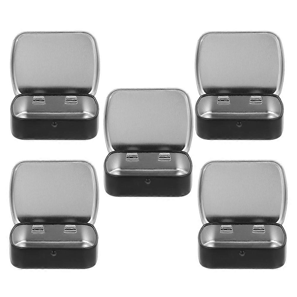 Raindrops  5 Pcs Small Organizer Candy with Lid Tin Storage Box