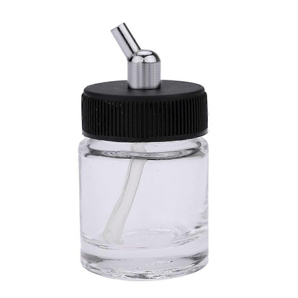10 Pcs Transparent Glass Airbrush Bottles with Lids for Paint Mixing and Spray Tools
