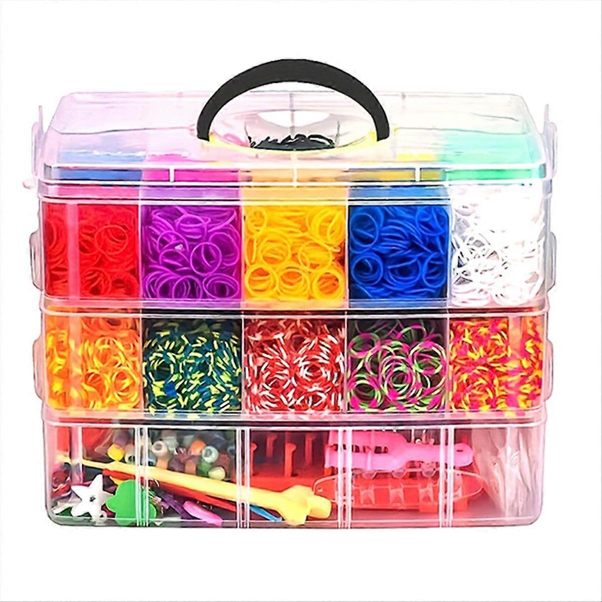 DIY Handmade Rubber Bands Weaving Tool Box Bracelet Kit Toys