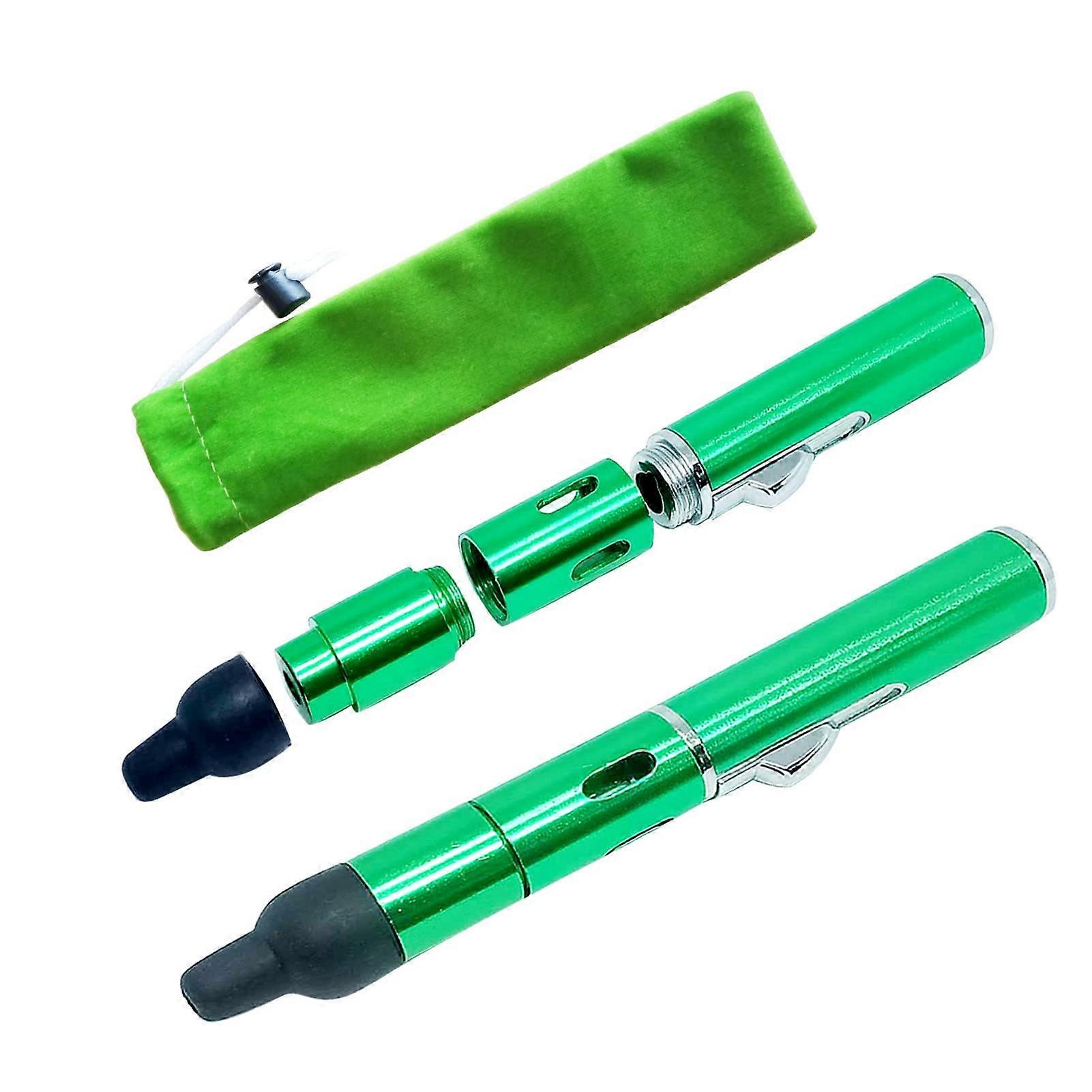 Butane Torch Lighter with Adjustable Flame Control, Durable Metal Refillable Design, 1 Pack Green