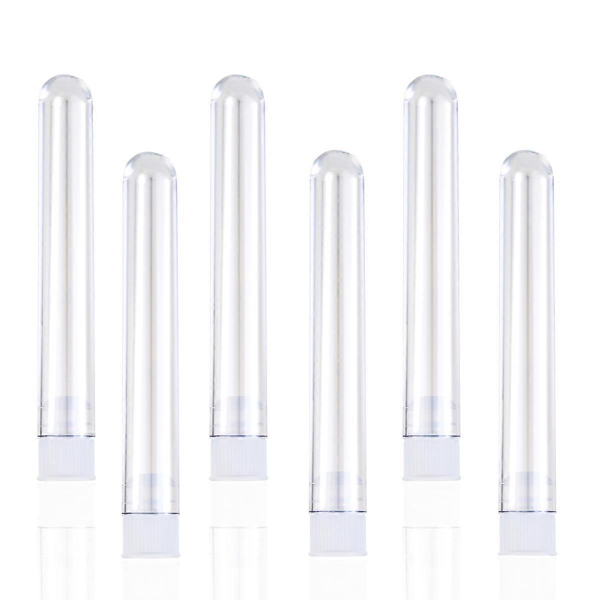 Plastic Test Tubes with Caps for Sample Storage Transparent 12 x 75mm 5ml Capacity