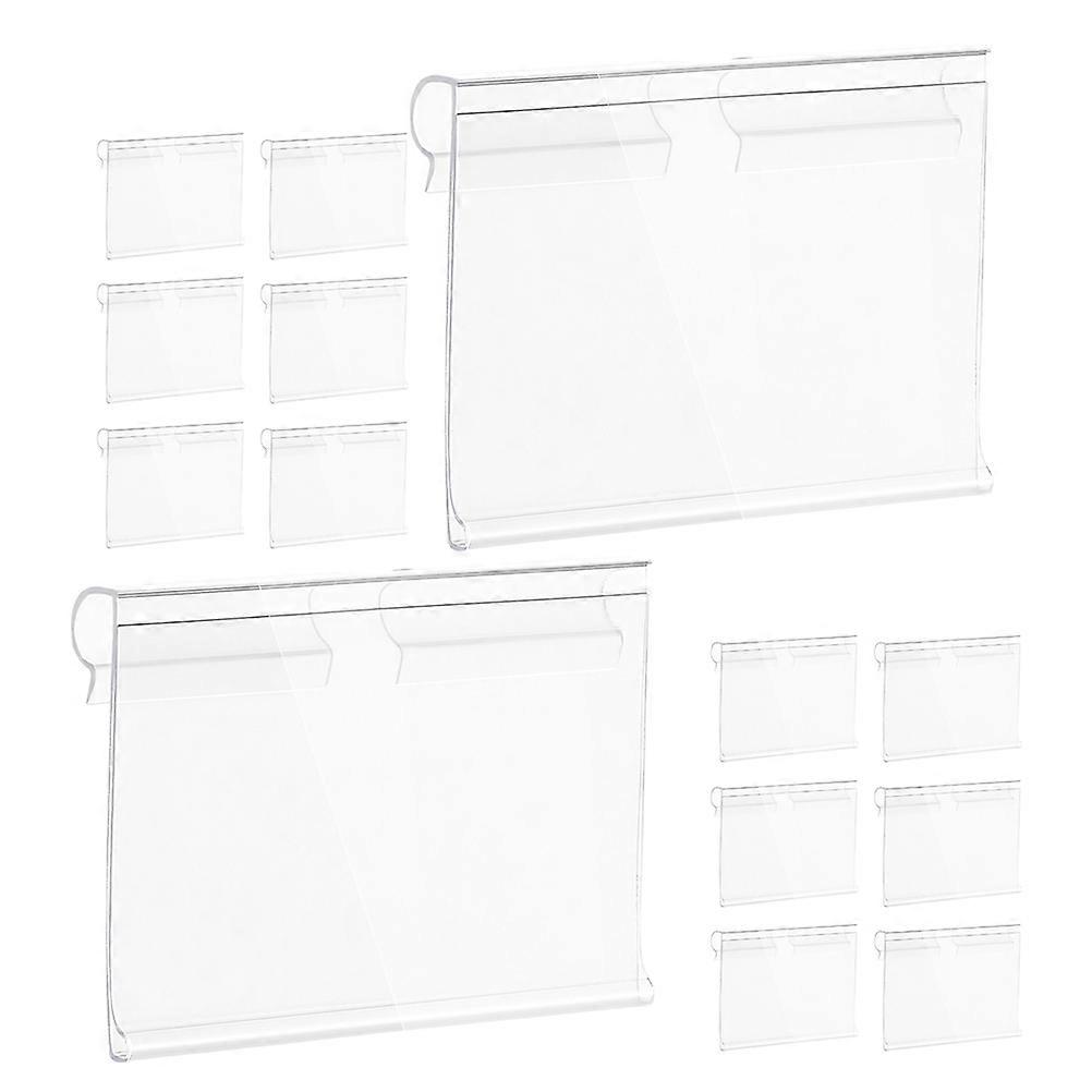 Transparent Label Holders Clear PVC Label Holders for Organization 100Pcs