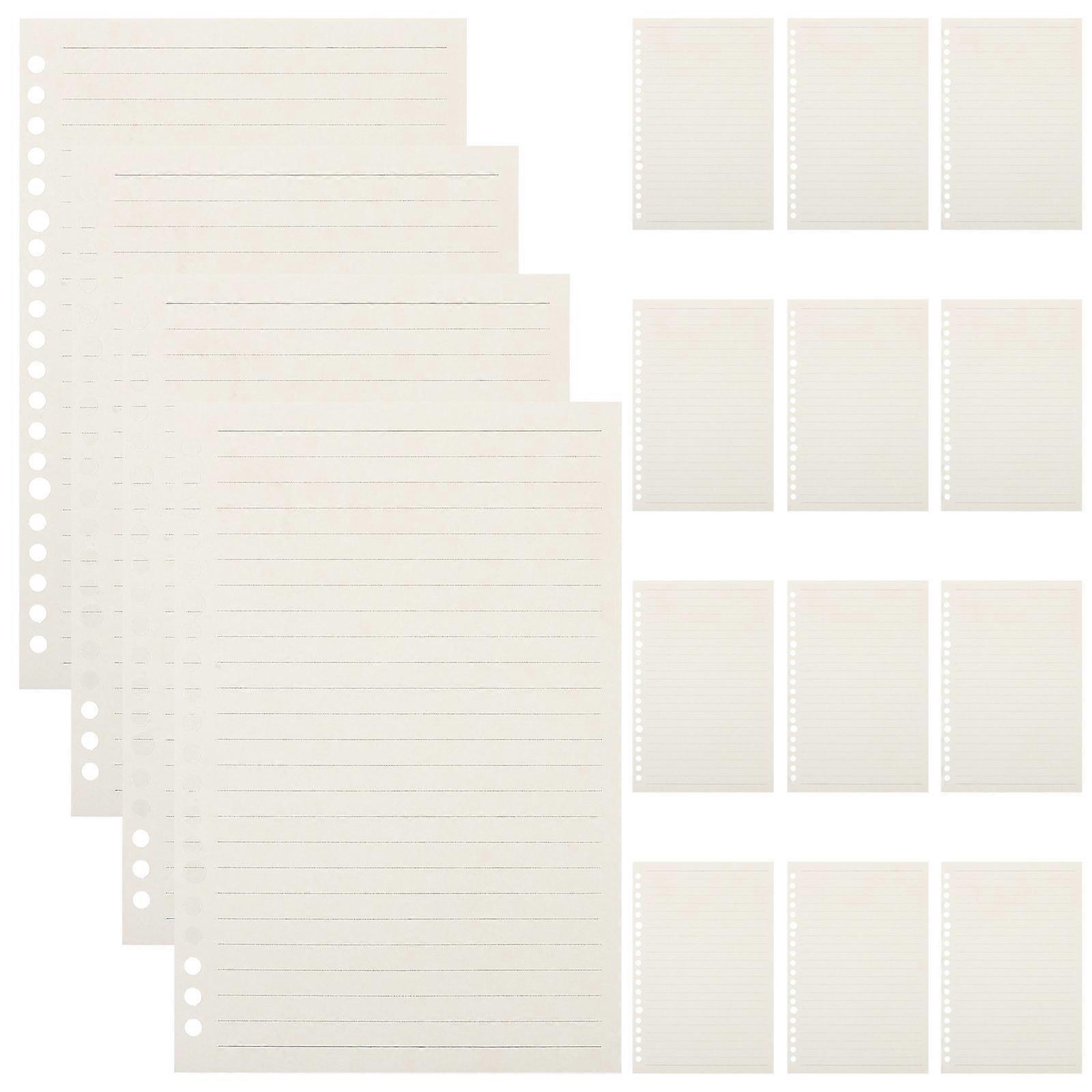 60Pcs A5 Grid Paper Refill Loose Leaf for Writing Use Notebook Planner Inserts