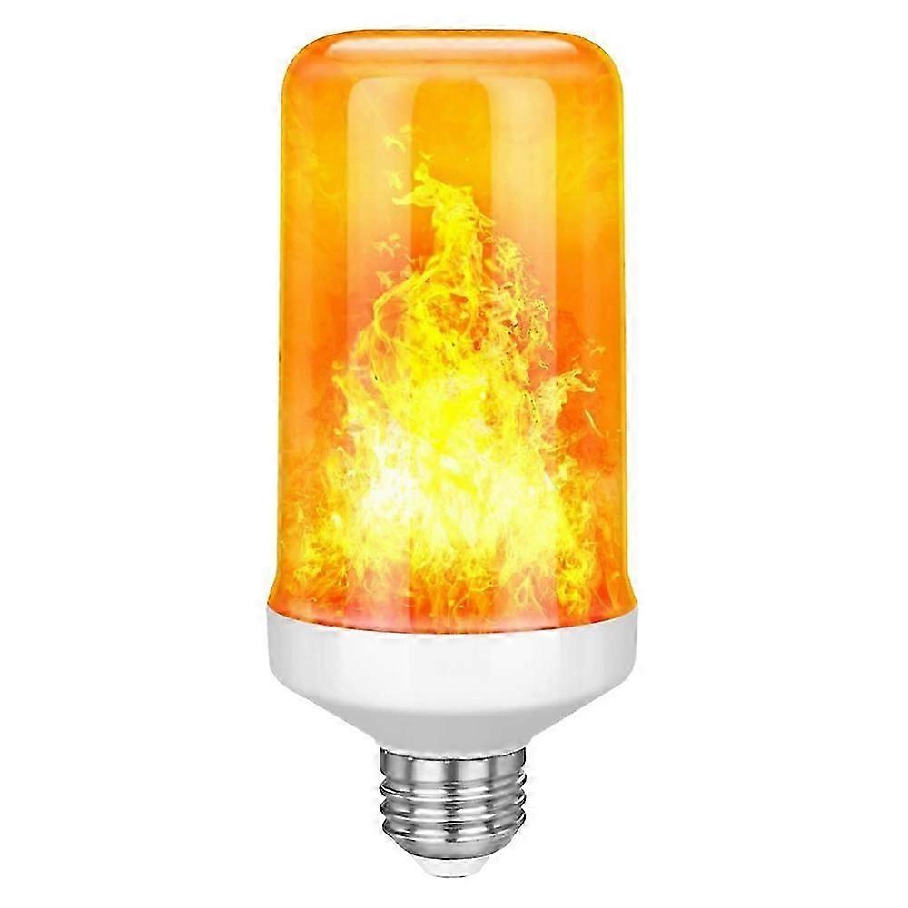 LED Flame Effect Light Bulb E27,Decorative Flickering Realistic Fire Lights Bulb,Festival Decoration Lamp,White-E