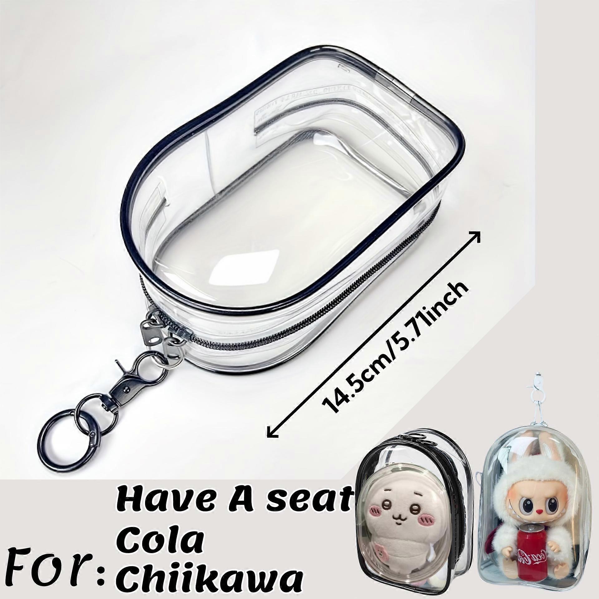 1/2pcs Transparent Protective Bag Dolls Outdoor Dustproof Box for LABUBU Dress Up Display Case with Enhanced Hook Storage Access