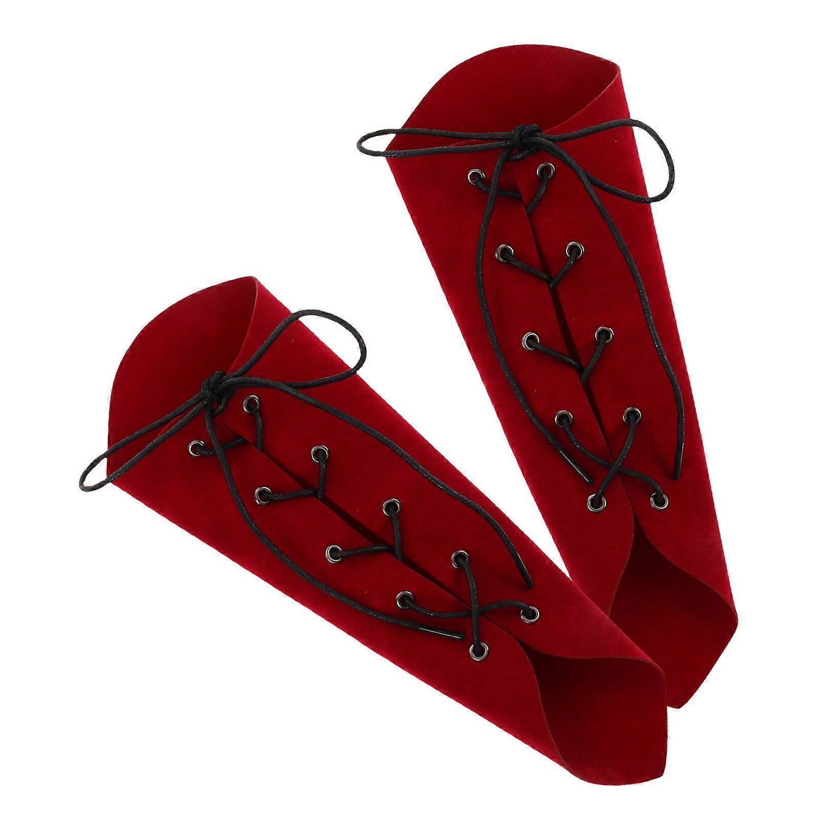 Medieval Wristguard Arm Brace for Cosplay Red