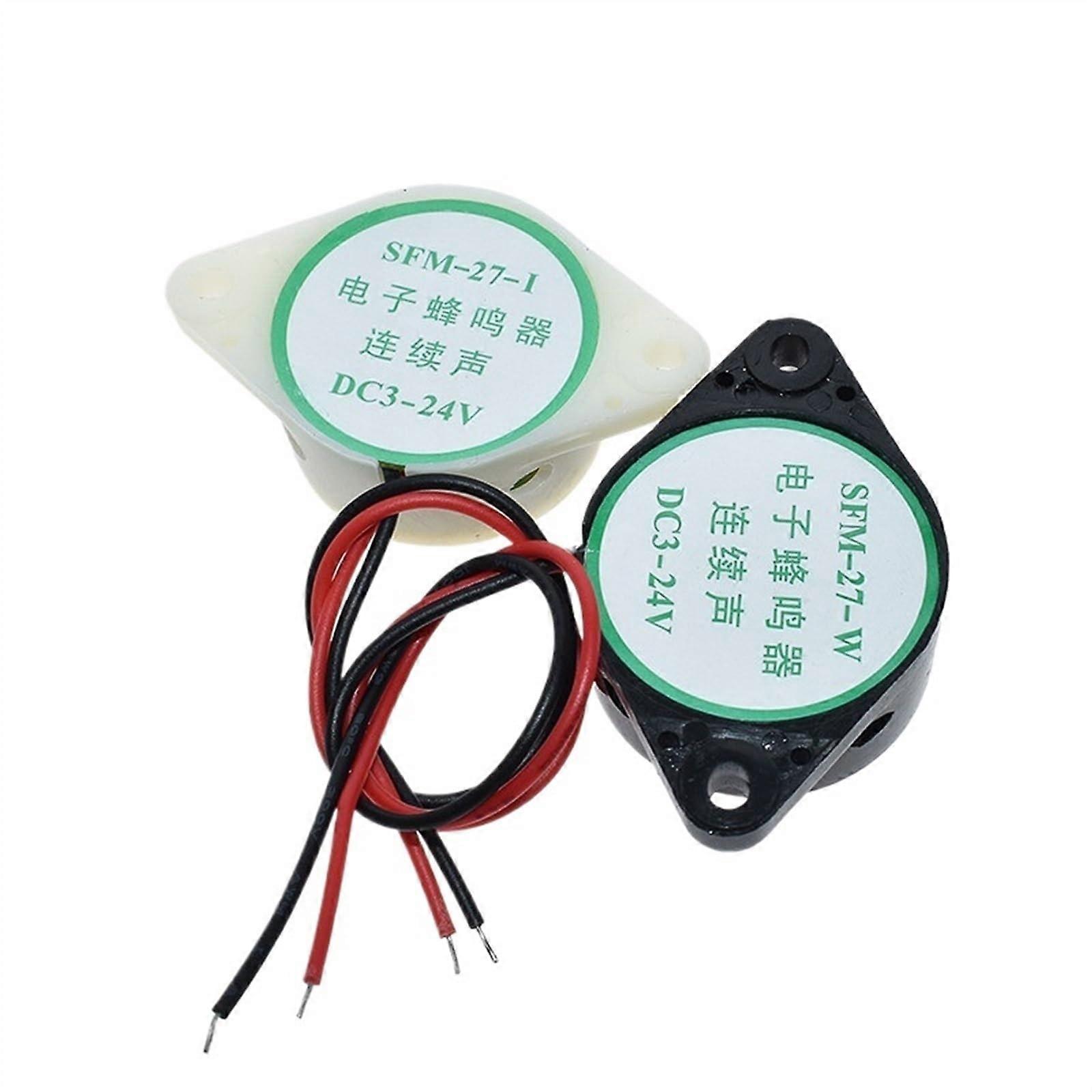 SFM27 12V  Decibel Warning Buzzer 95dB Alarm for Industrial and Security Systems Black