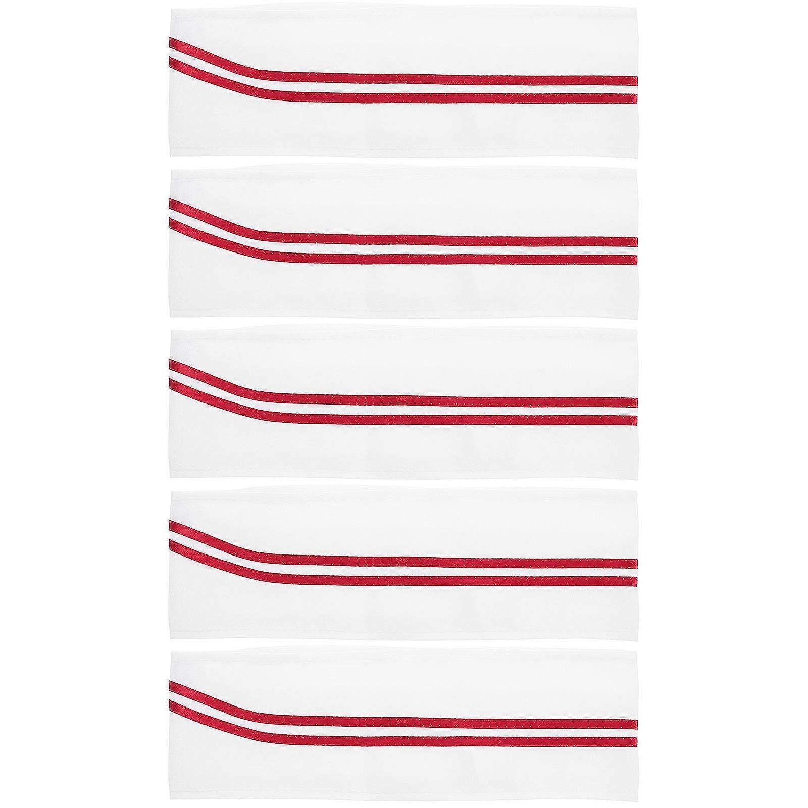 Disposable Kitchen Cooking Cap Fabric Chef Hat for Restaurants 5Pcs