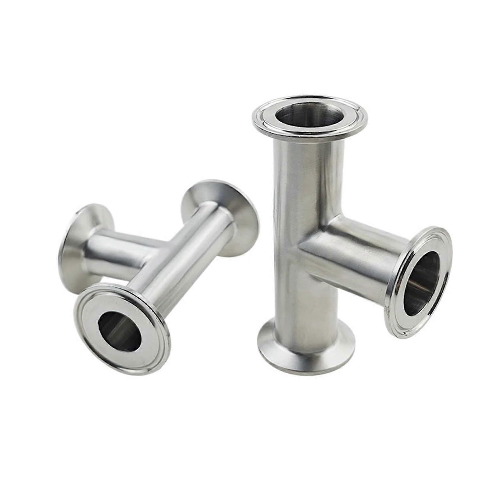 1.5 Inch Tri Clamp Equal Tee SS304 Stainless Steel Pipe Fitting for Easy Leak Connection