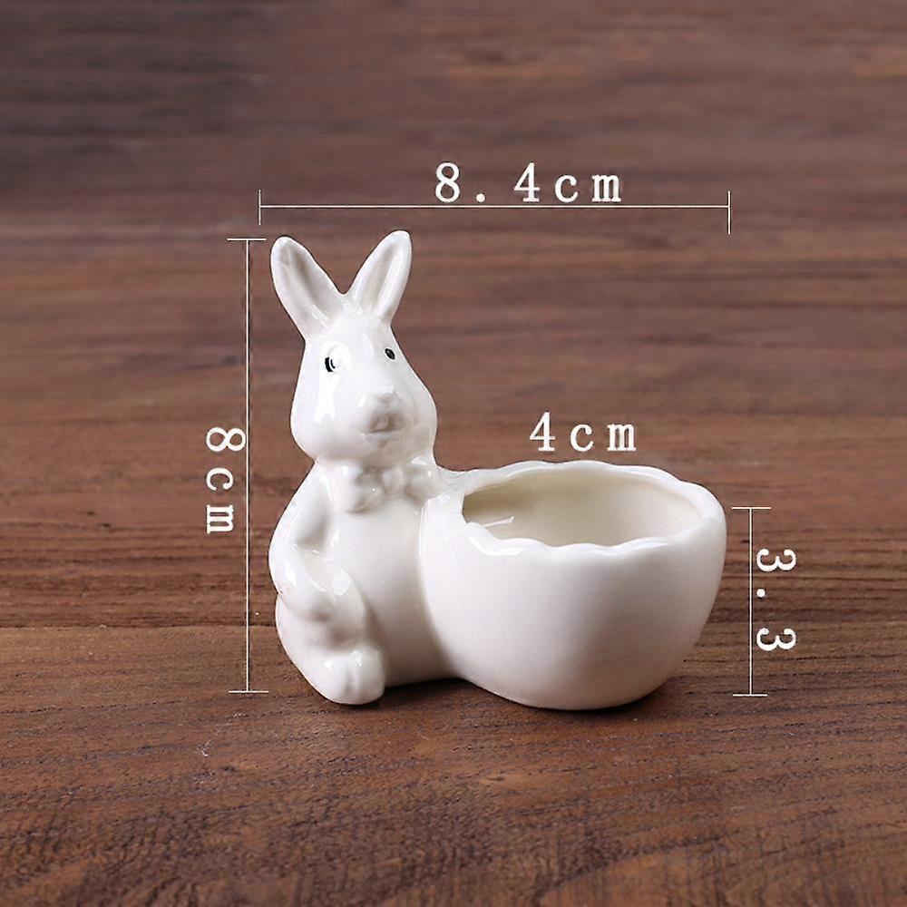 Holder Easter Rabbit Succulent Pots Ceramic Rabbit Shape Egg Cup  Party Decoration