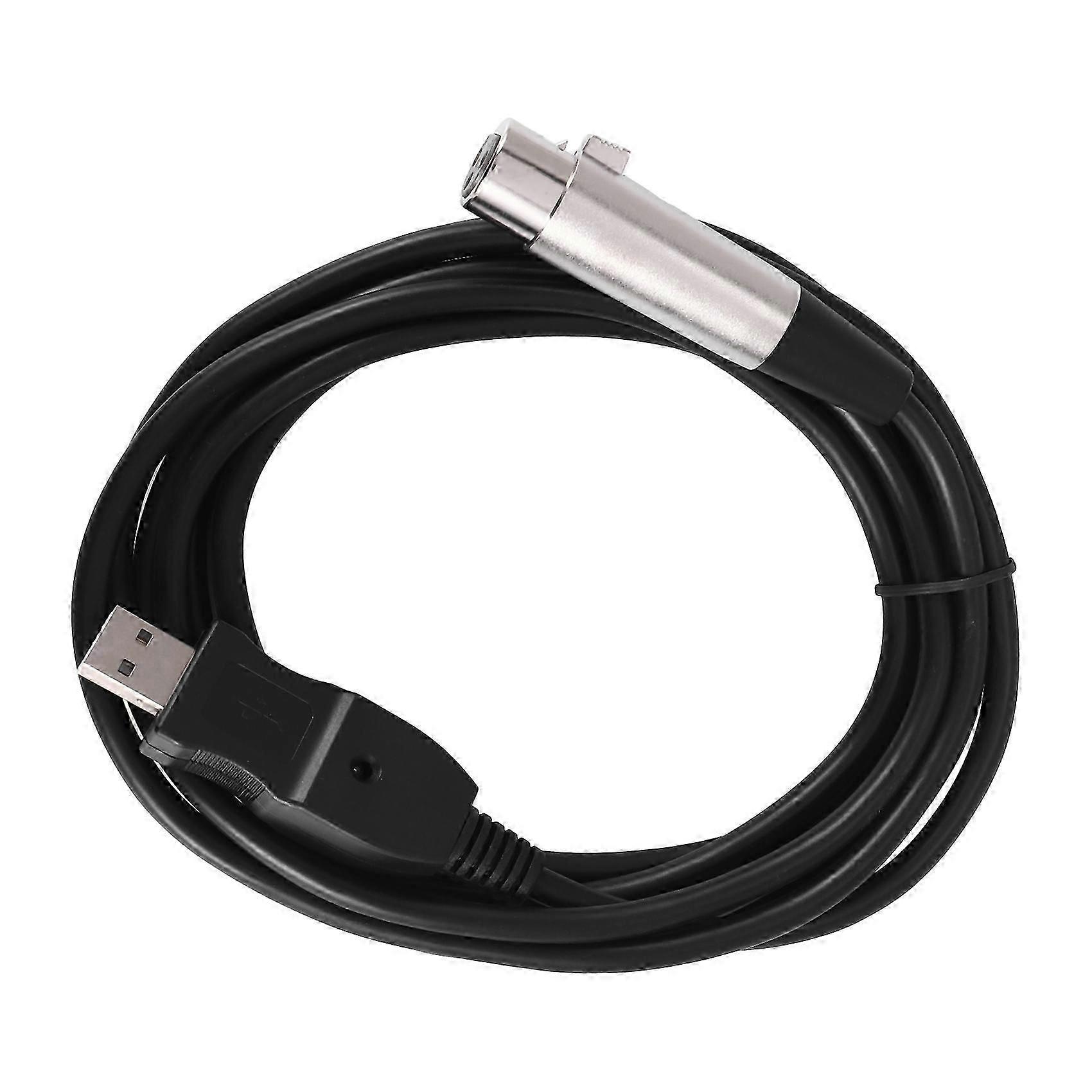 Cable de enlace USB macho a XLR hembra de micrófono USB de 3M