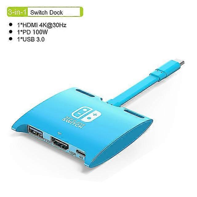 Switch Dock Tv Dock For Nintendo Switch Accessories Docking Station Usb Type C Hub To 4k Hdmi Usb 3.0 Pd For Macbook Air M1 Pro