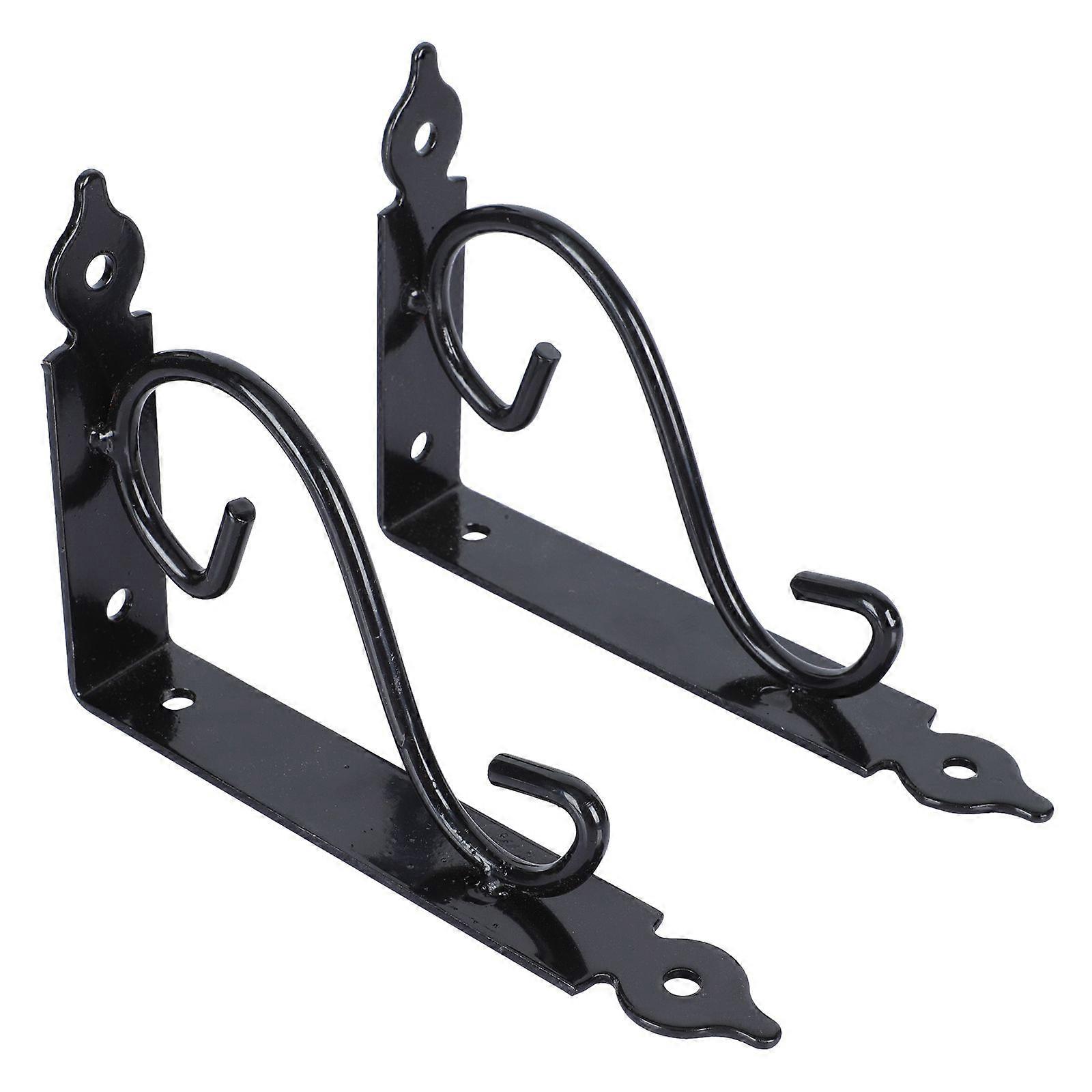 2pcs Iron Shelf Bracket Wall Mount Shelf Support Fixing Bracket Triangle Bracket
