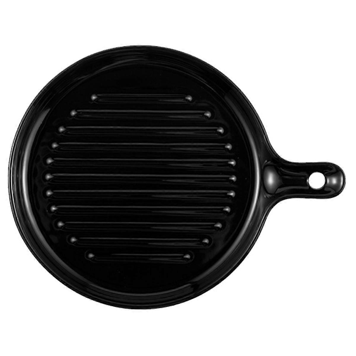 Black Ceramic Handle Plate for Home Use Baking Plate