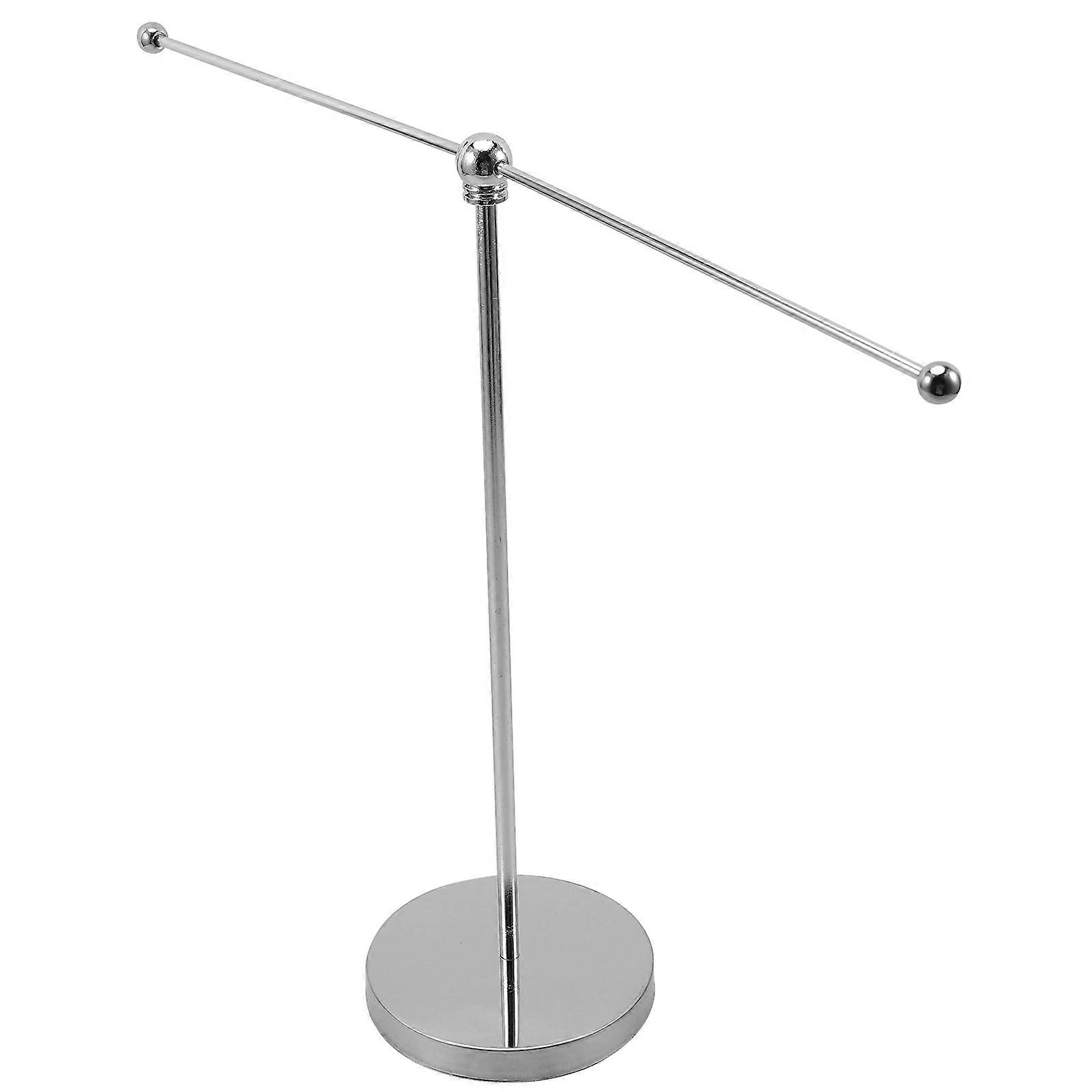 Stable Tabletop Flagpole for Flag Silver Stainless Steel Holder