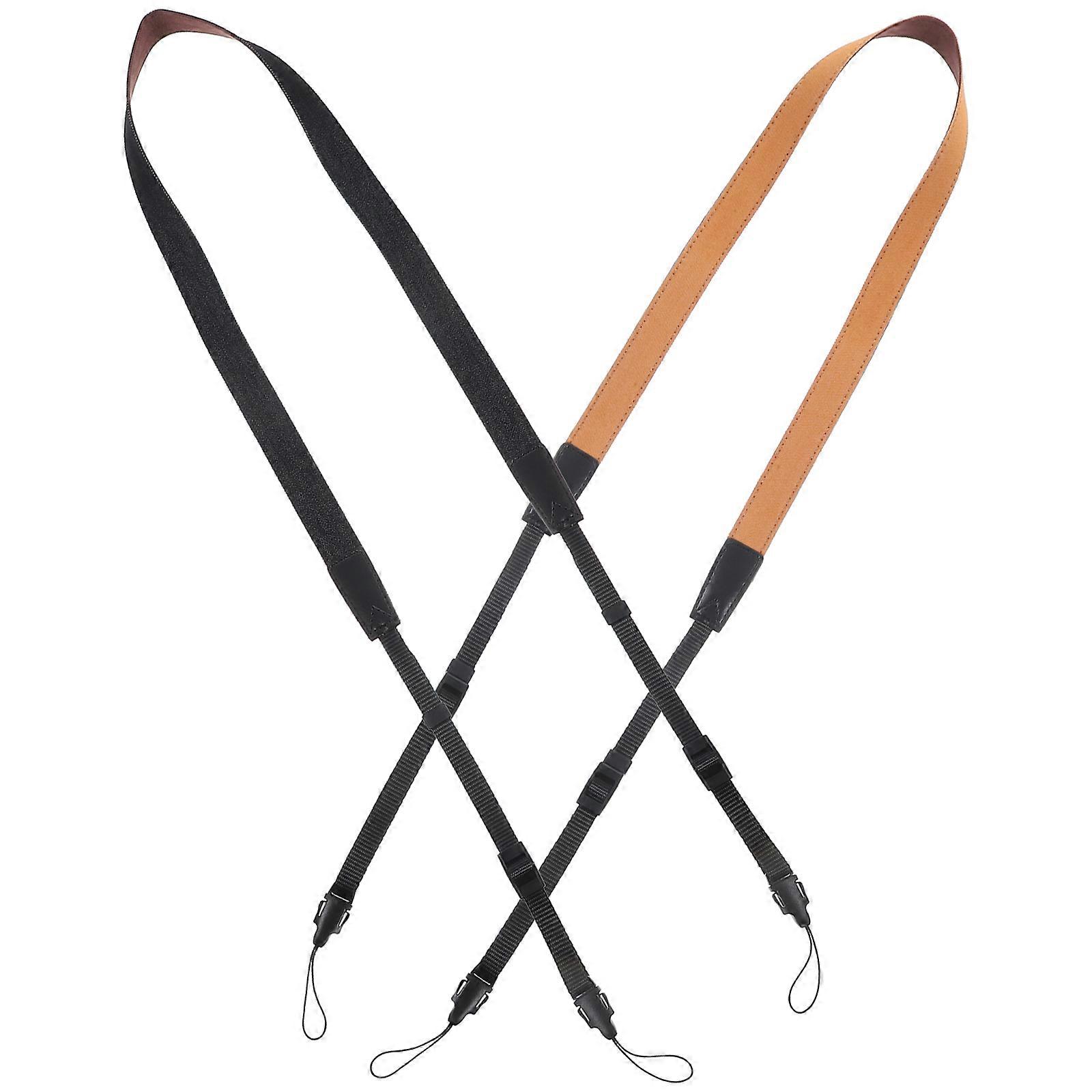 Prevent Camera Dropping Straps Digital Camera Professional Outdoor Use 154X2cm Coffee 2Pack