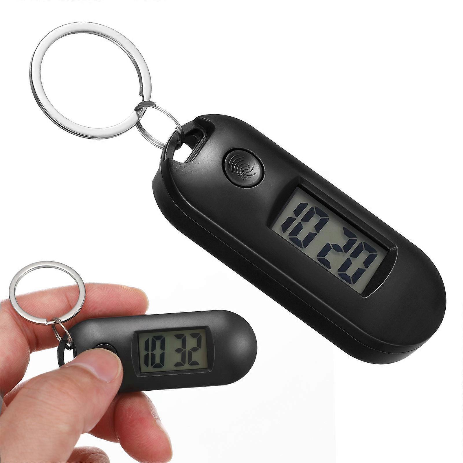 Keychain Digital Watch for Backpacks 3Pcs Silent Black Design