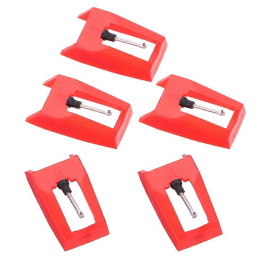 Universal Turntable Stylus Needle for Record Player 25Pcs Red Set