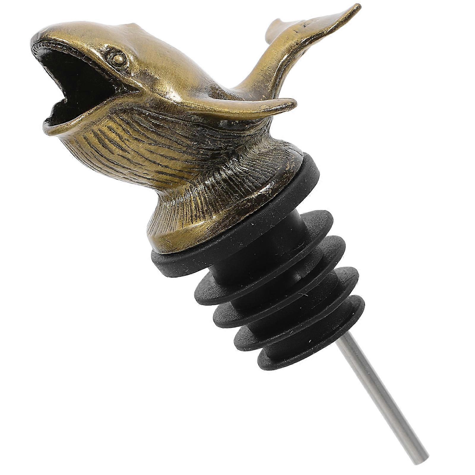 Brown Whale Pourer Alloy Pourer for Storage