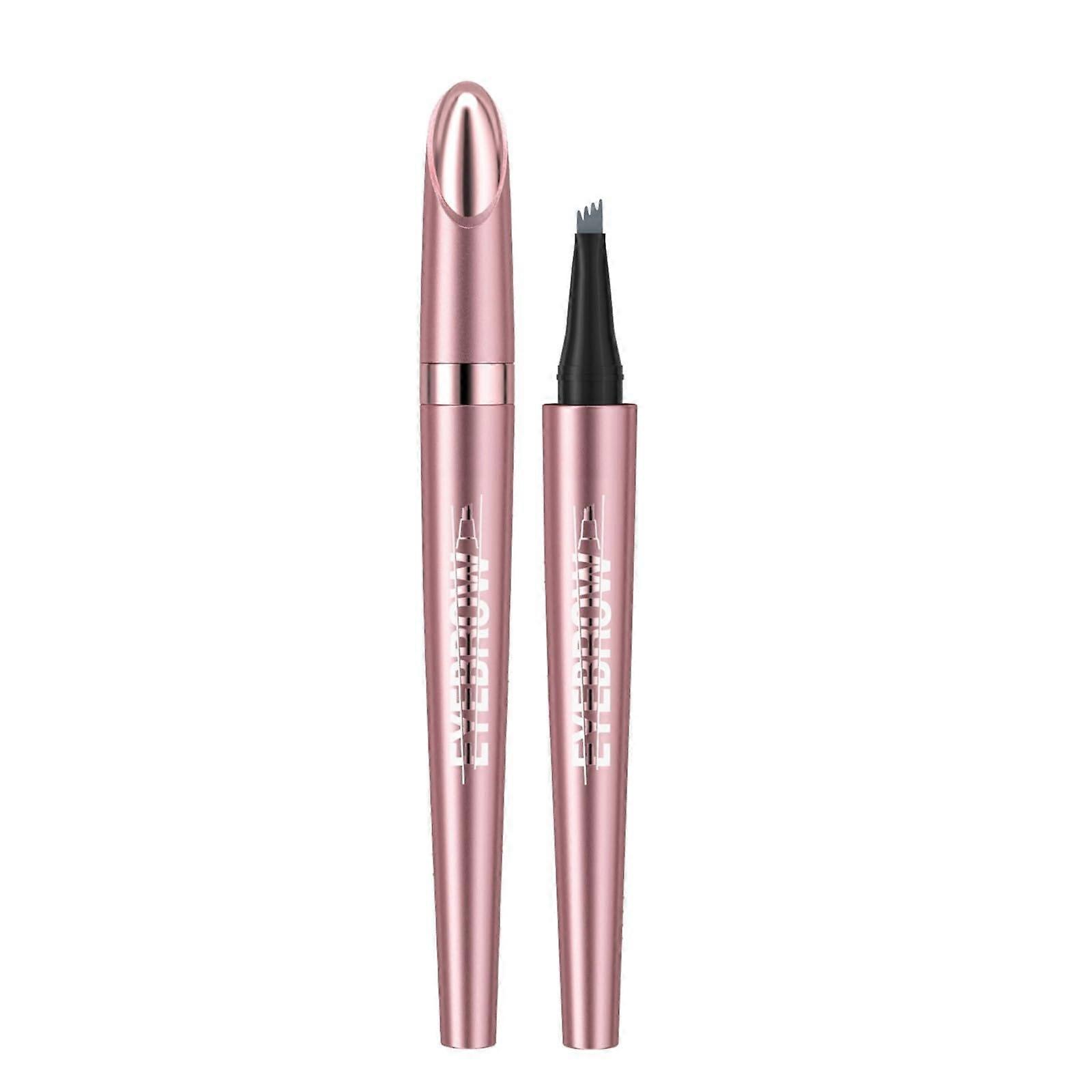 Waterproof Microblading Eyebrow Pen with 4Fork Tip, LongLasting Sweatproof Natural Finish