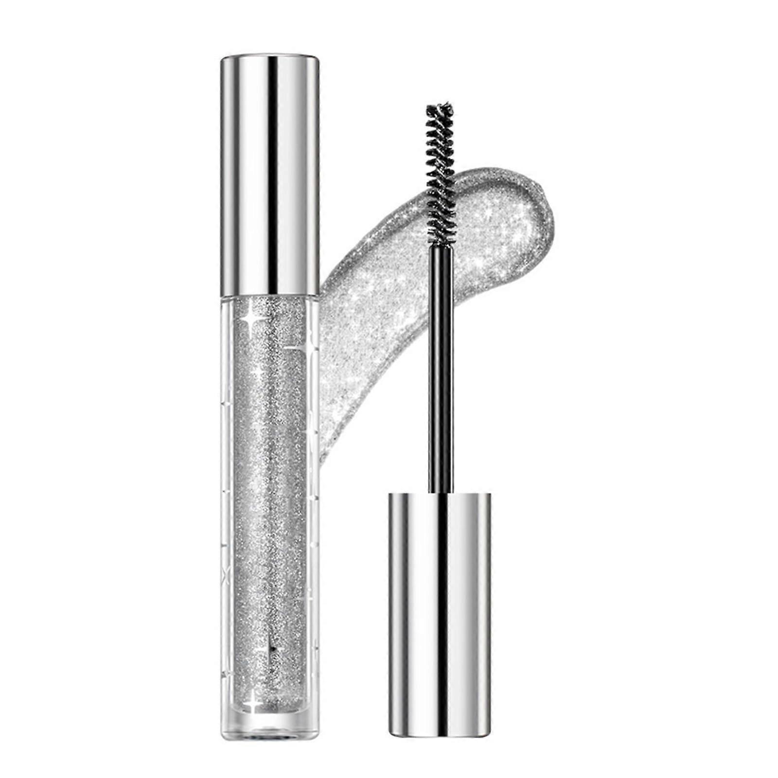 Waterproof Glitter Mascara Long Lasting Curl Multicolor Sparkle Quick Dry Thickening Lash