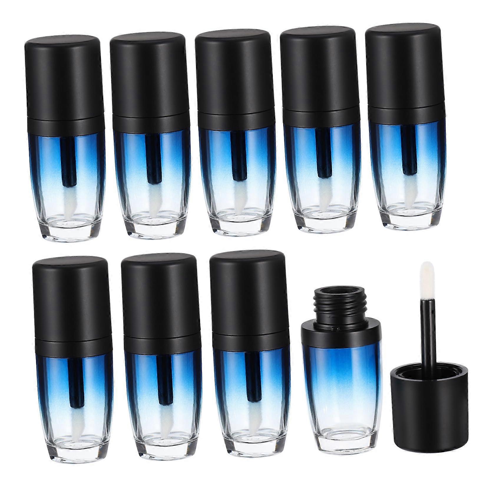 10pcs Frosted Gradient Refillable Lip Gloss Tubes LeakProof Empty Containers for Travel Use