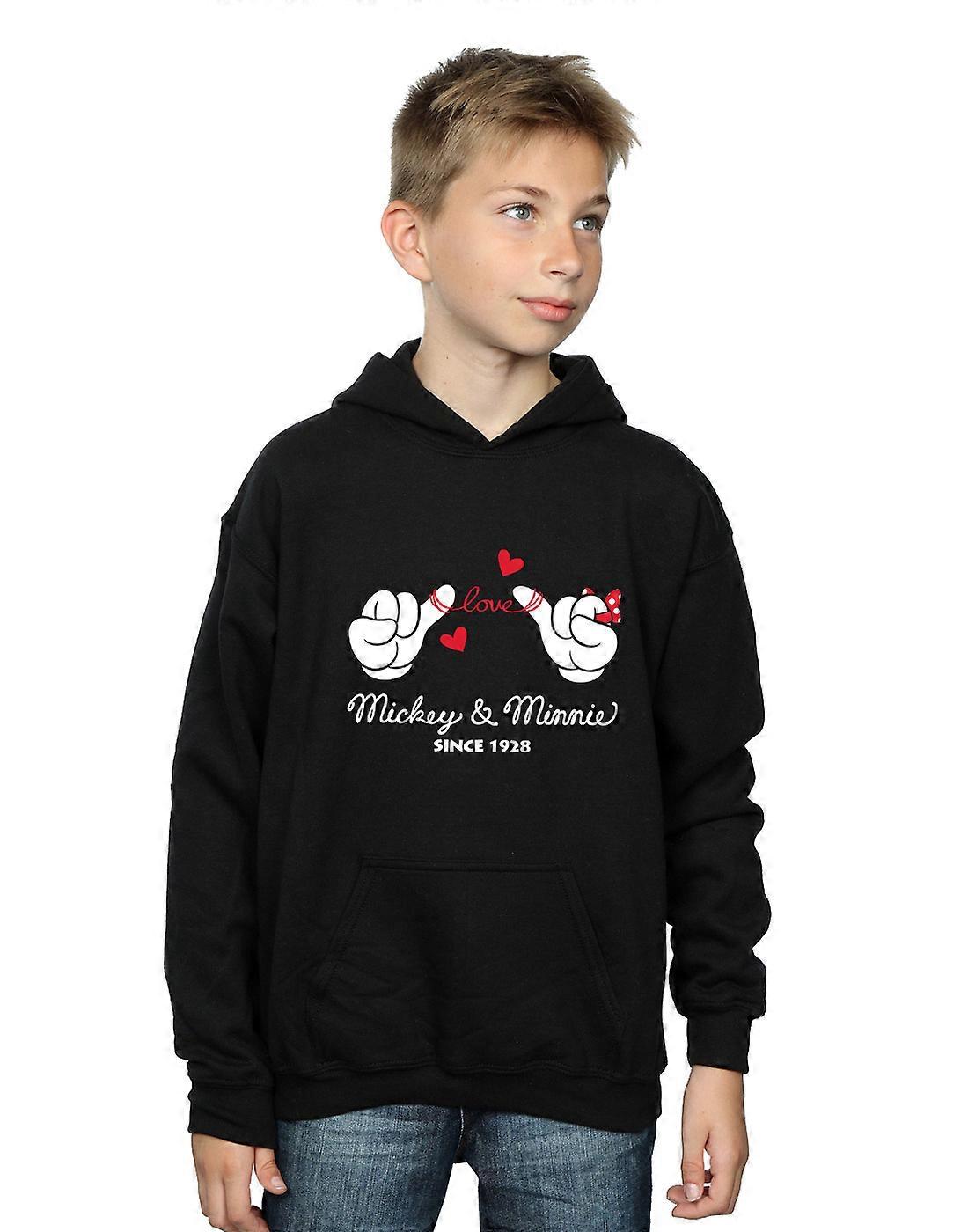 Los chicos de Disney Mickey Mouse amor manos sudadera con capucha