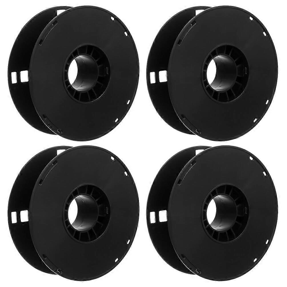 4pcs Plastic Cable Organizer Reel with Large Capacity Cord Storage Spools, Black