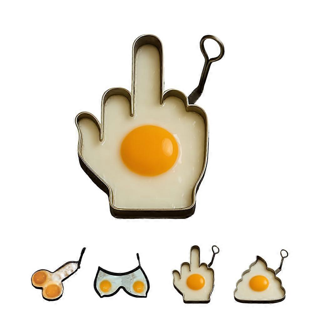 Funny Middle Finger Egg Mold Nonstick Novelty Fried Egg Mold for Fun Breakfast Kitchen Cooking