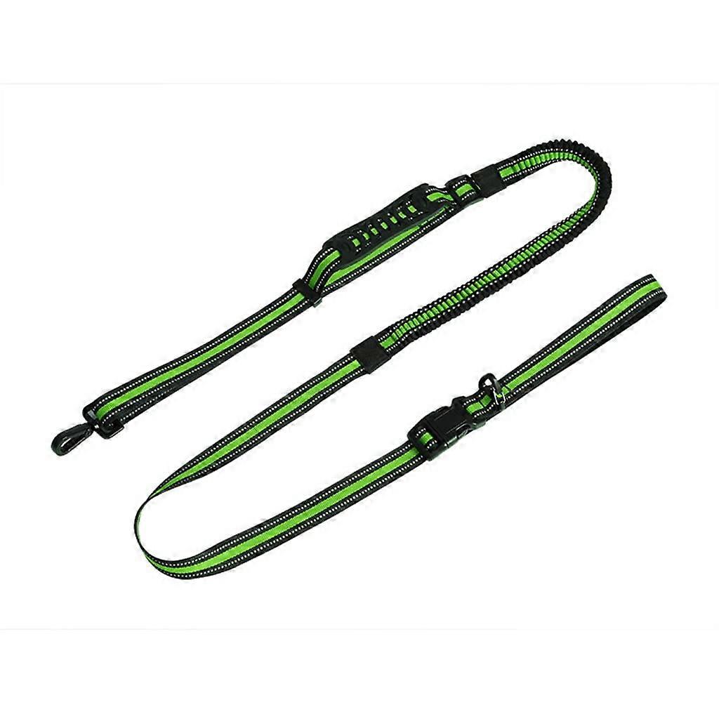 Hands  Bungee Dog Leash with Reflective Stitching, Adjustable Padded Handle for Running