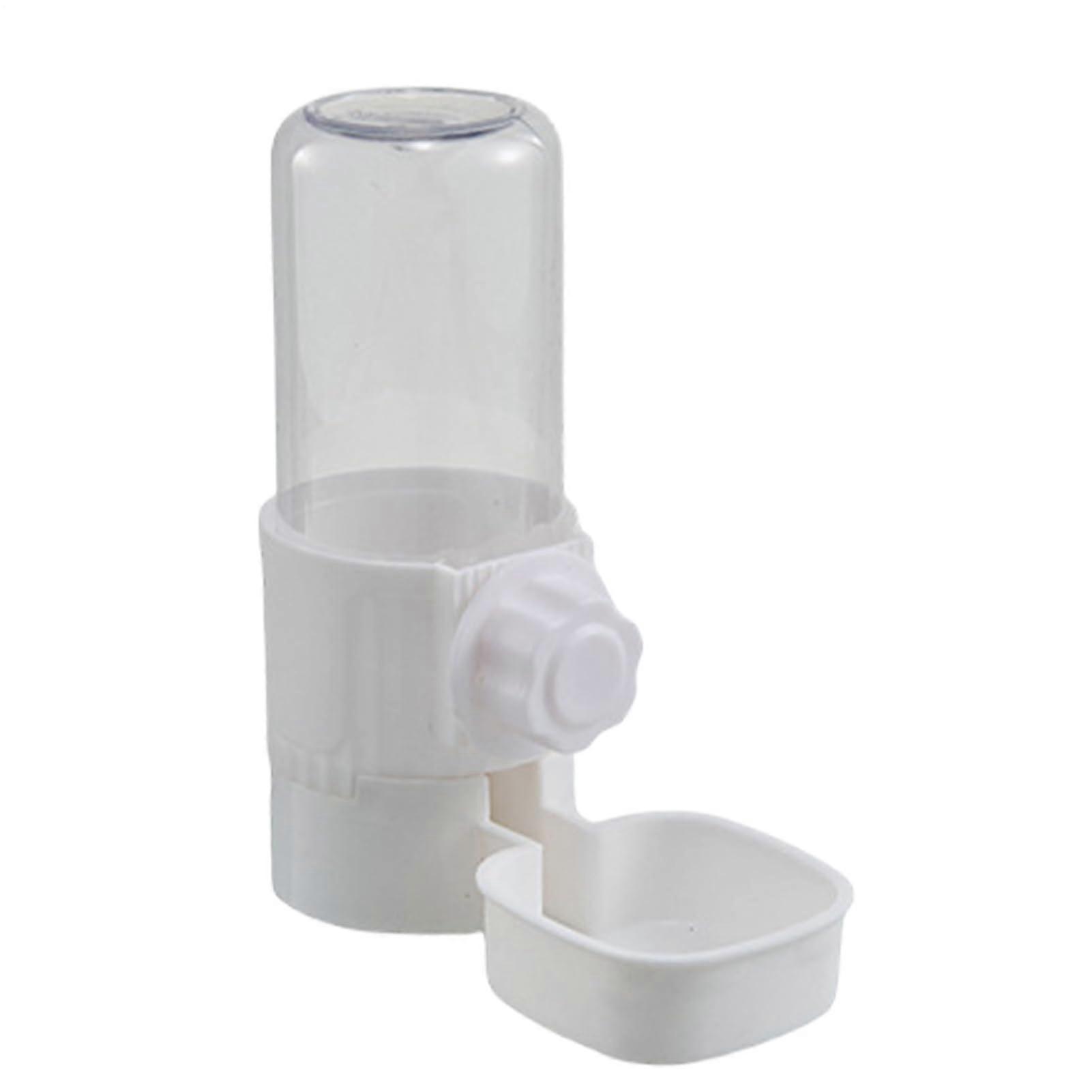 Bird Water Feeder Automatic Gravity Dispenser for Parrots and Small Pets, Easy Install, White