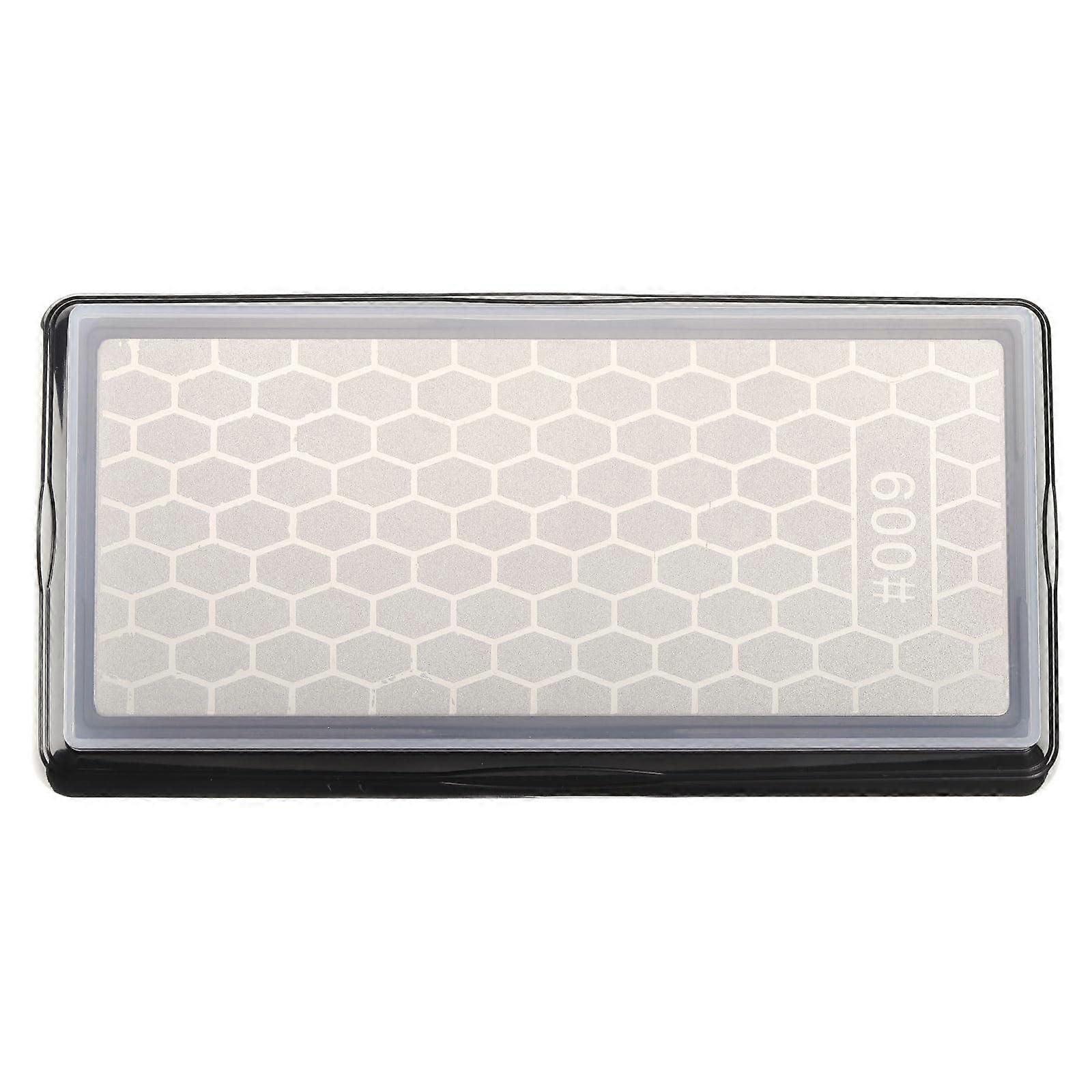 Diamond Sharpening Stone Dual Grit 600 1200 Honeycomb Surface for Knives Scissors Kitchen Silver