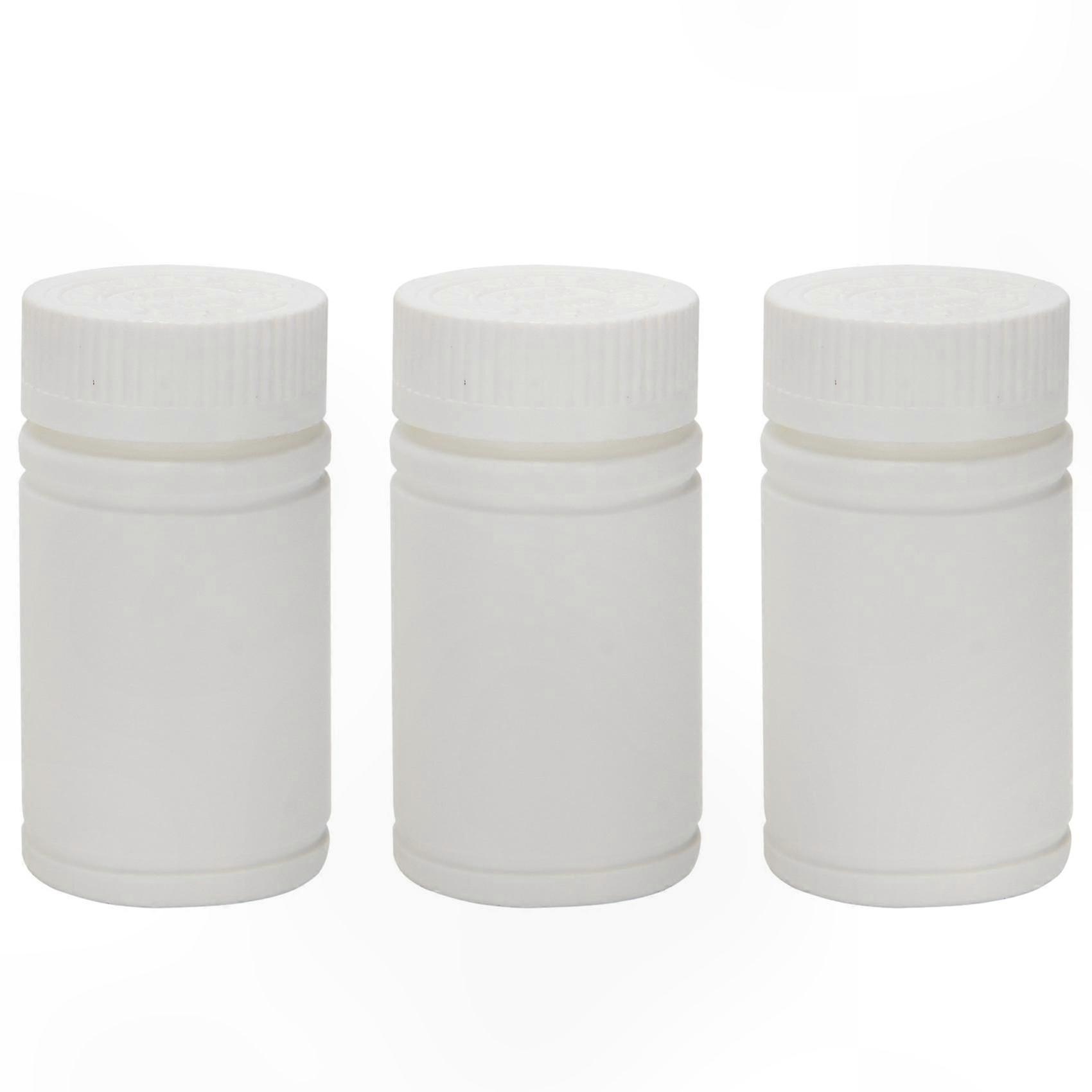 Empty Plastic Bottles for Pills and Tablets, 3-Pack Container Holder