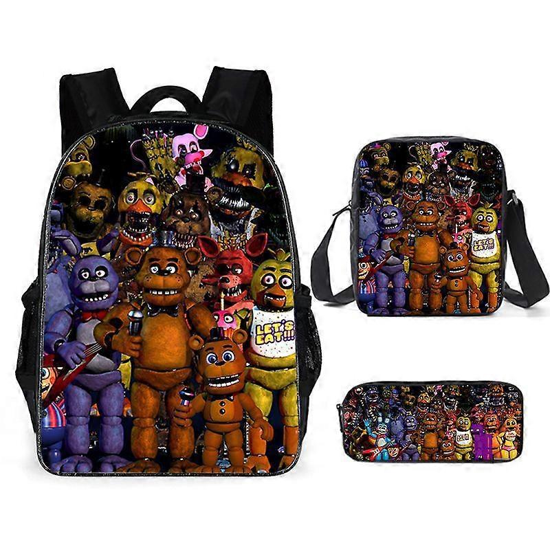 Five Nights Backpack, School Bag, Children's School Bag, Backpack, Men's Backpack, Laptop Backpack, Three-piece Backpack