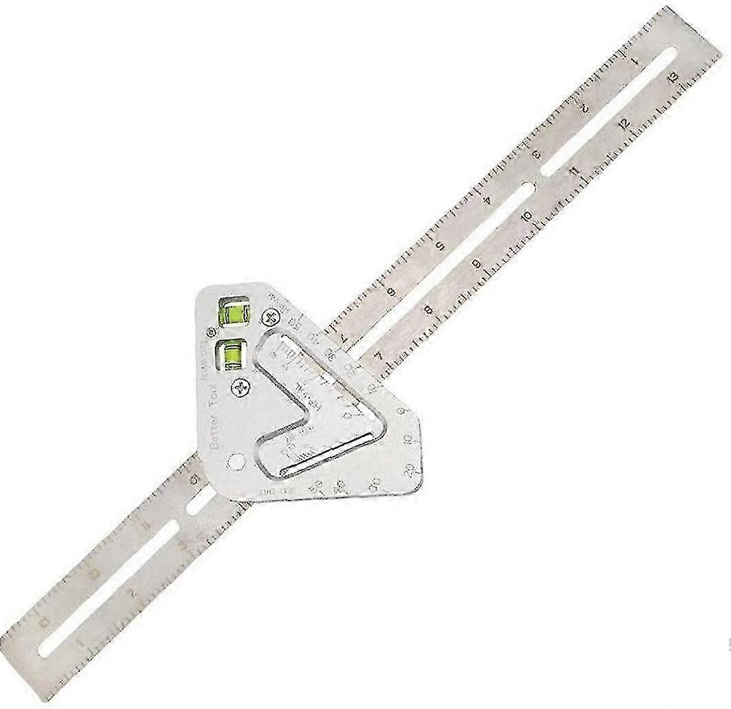 Triangle spirit level, multi-functional stainless steel woodworking square ruler
