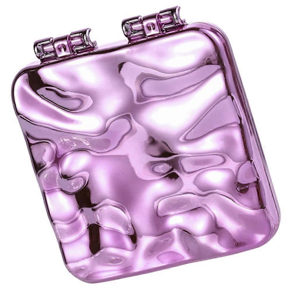 Travel Vanity Mirror 4 PCS Mini Makeup Folding Carry Purple Abs