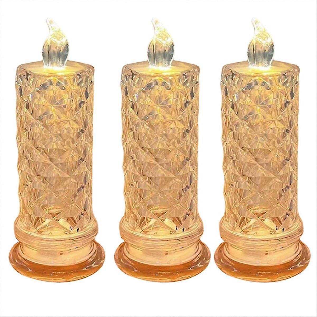 LED candle lights, rose pattern projection