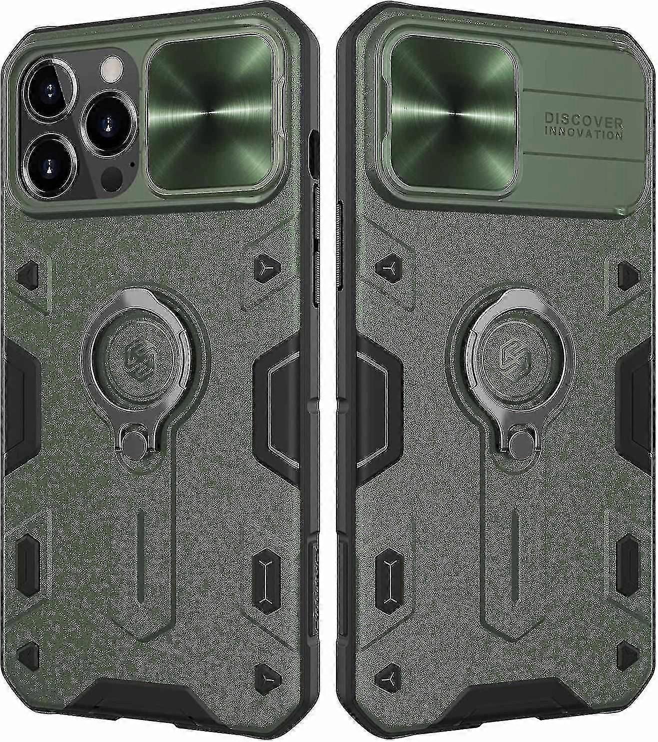 Armor case slide camera protection compatible iphone13/pro/pro max rotate ring stand