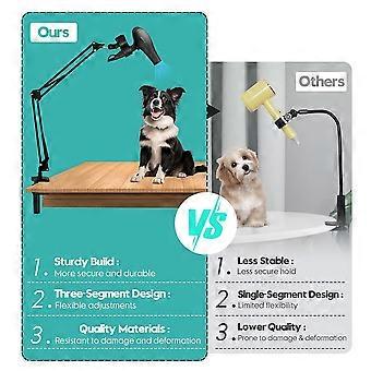 Dog Hair Dryer Holder,360° Rotatable Hands-Free Pet Dryer Holder, with Adjustable Clamp , Fits Most Hairdryers