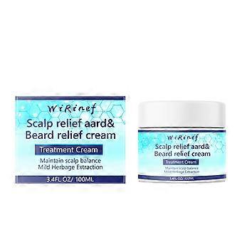 Scalp & Beard Relief Cream  Gentle Treatment for Dry Scalp, Dandruff & Beard Comfort, Mild Herbage Extraction to Maintain Scalp Balance (100ml)