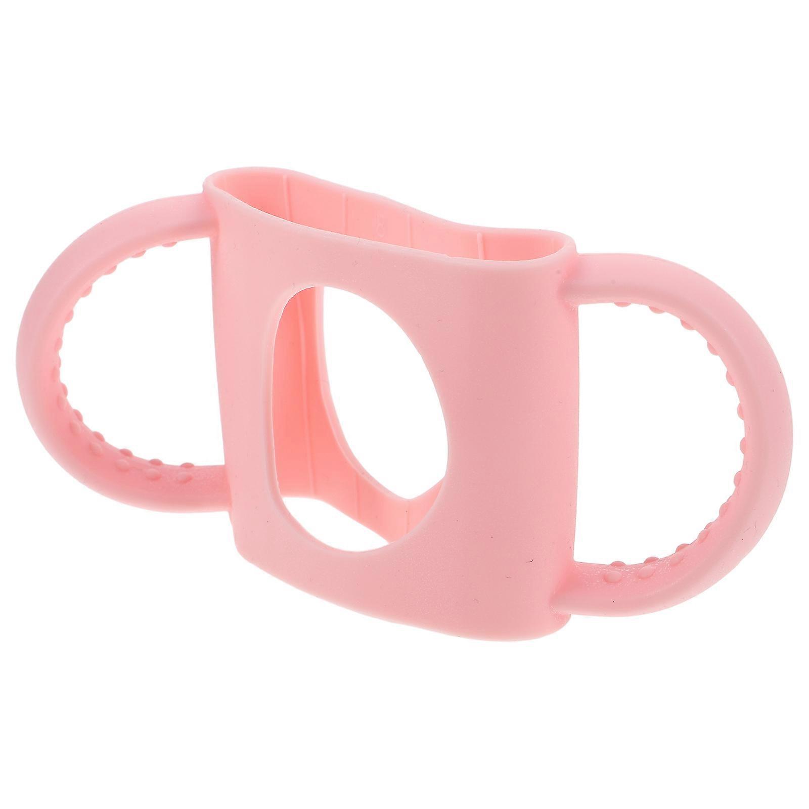 Bottle Handle Grip Silicone for Easy Holding with Pink
